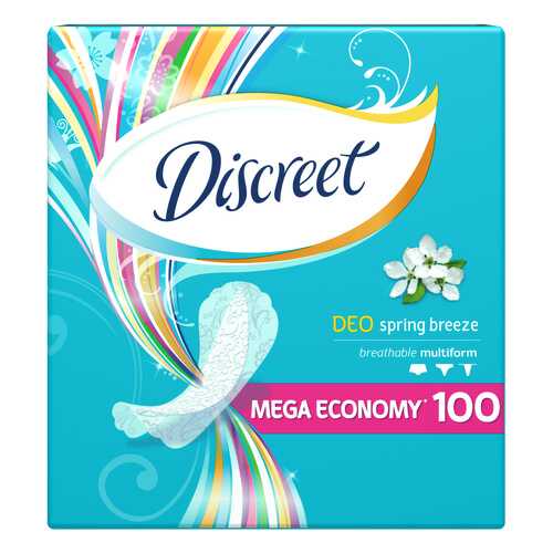 Прокладки Discreet ежедневные Deo Spring Breeze Multiform 100шт в Подружка