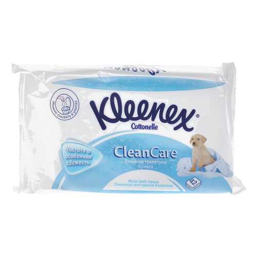 Туалетная бумага Kleenex CleanCare влажная листовая (сменный блок) 42 шт. в Подружка