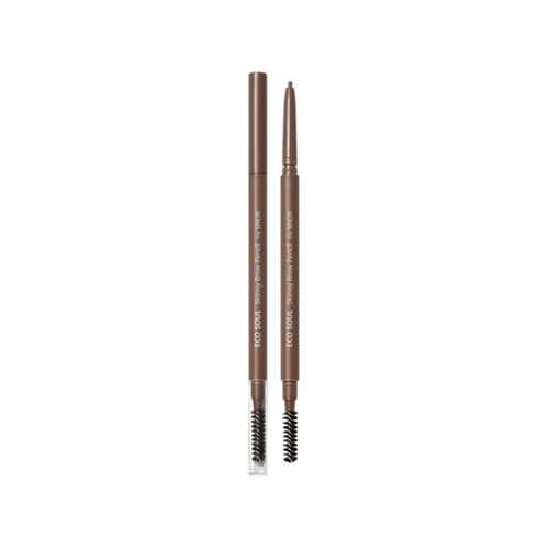 Карандаш для бровей Eco Soul Skinny Brow Pencil 01 Natural Brown в Подружка