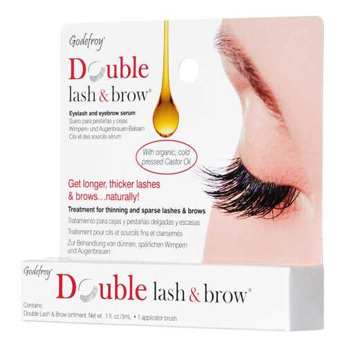 Средство для роста ресниц и бровей Godefroy Double Lash & Brow Organic Oil 3 мл в Подружка