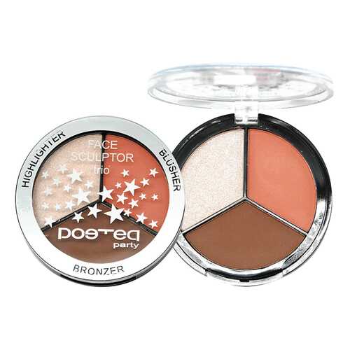 Набор для макияжа POETEQ Face Sculptor Trio Шампань/тропический персик/матовый 7,5 г в Подружка