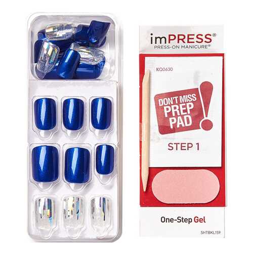 Накладные ногти KISS Impress Press-On Manicure One Step Gel Boss Lady 30 шт в Подружка