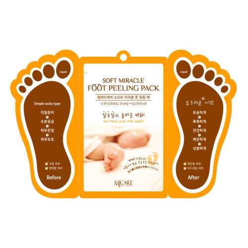 Маска для ног MJ Care Foot Peeling Pack носочки 1 пара в Подружка