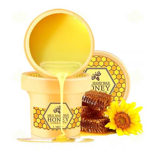 Парафиновая маска для рук c молоком и медом Milk Hand Wax Honey Laikou 120 гр. в Подружка