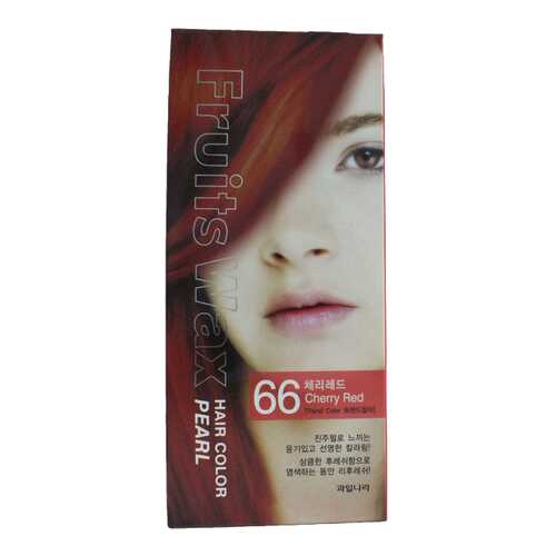 Краска для волос Welcos Fruits Wax Pearl Hair Color 66 Cherry Red 60 мл в Подружка